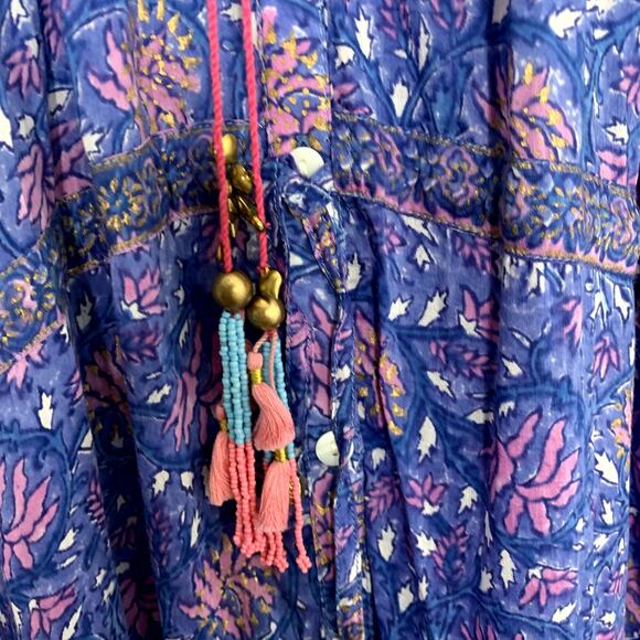 Alicia Bell Cameron Midi Dress Multi, Womens Large Blue - Picture 13 of 16